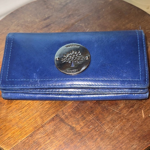 Mulberry Royal Blue Leather Clutch - Picture 1 of 6